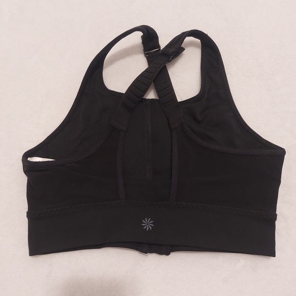 Athleta Front Zip Stealth Bra Size XS Black - Picture 3 of 5